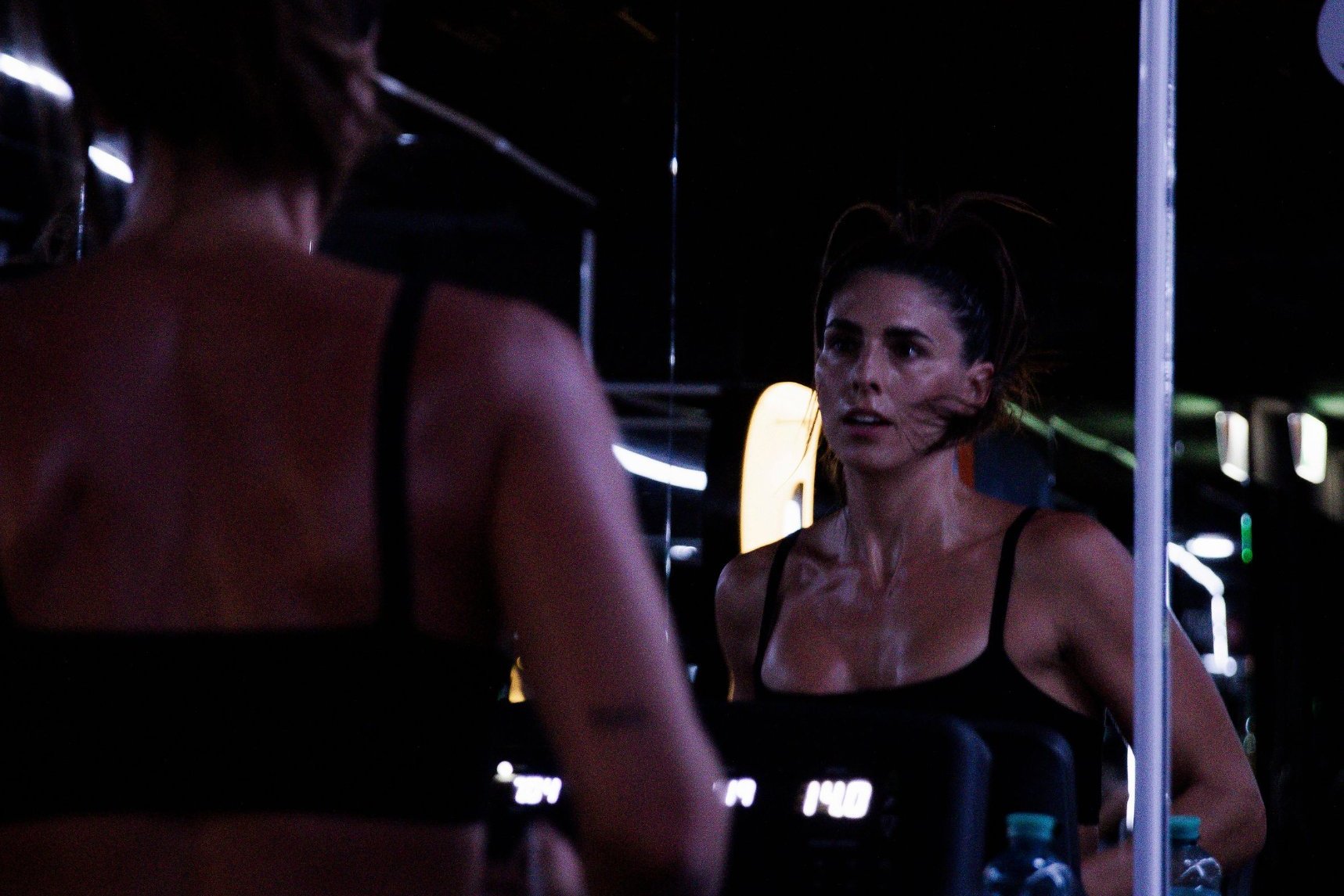 Runner doing treadmill intervals at Bootcamp Baby